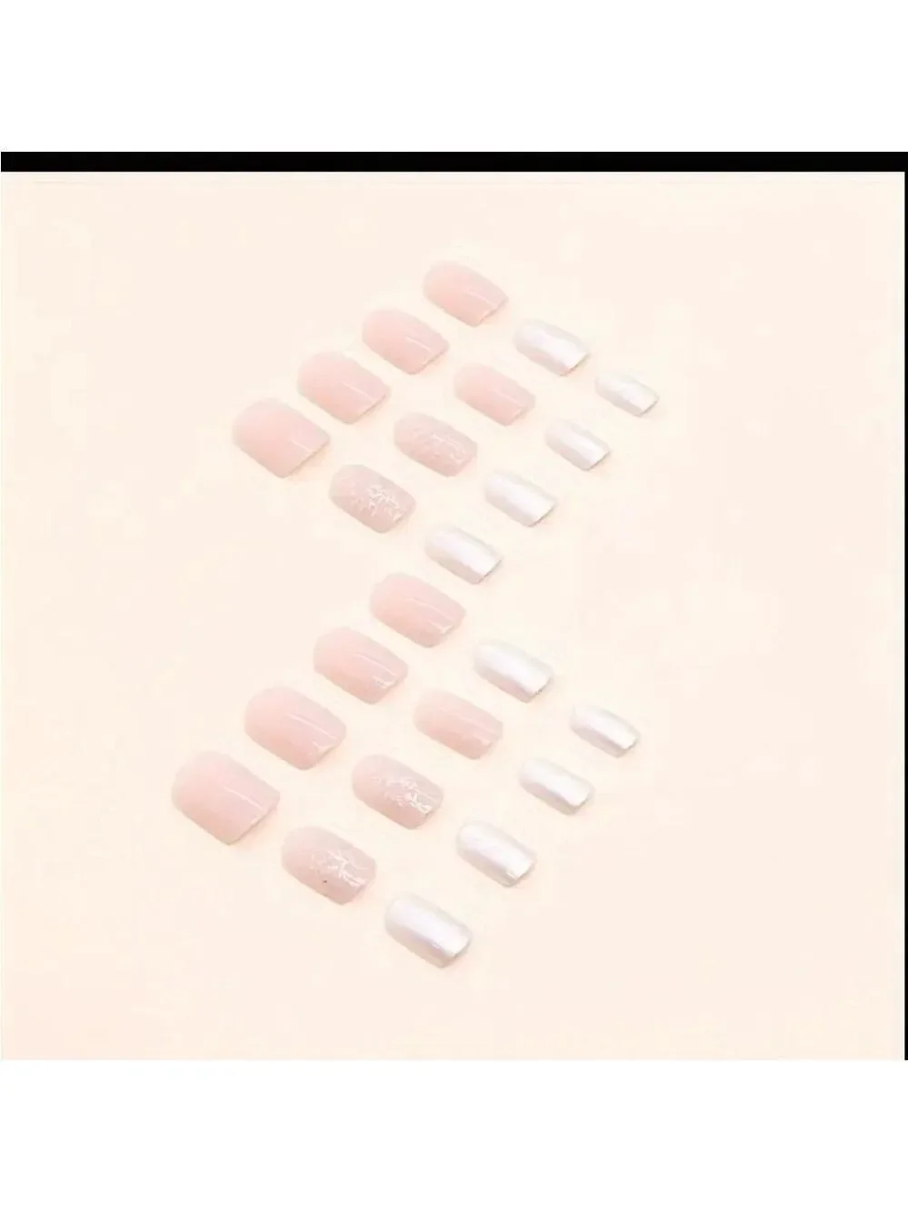 Pink Press-On Nails with Glitter Accent and Glossy Finish